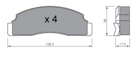 BKN 900072 - Pastillas de Freno