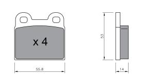 BKN 905419 - Pastillas de Freno