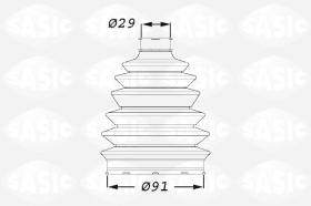 Sasic 1900007 - JUEGO DE FUELLES, ARBOL DE TRANSMISION