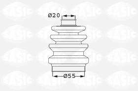 Sasic 1906020 - JUEGO DE FUELLES, ARBOL DE TRANSMISION