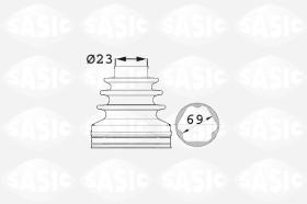 Sasic 1906024 - JUEGO DE FUELLES, ARBOL DE TRANSMISION