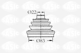 Sasic 4003437 - JUEGO DE FUELLES, ARBOL DE TRANSMISION