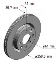 BKN DF836K5 - KIT Discos-Pastillas