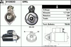 BKN 910930 - Motor de arranque