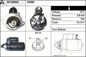 BKN 910950 - Motor de arranque