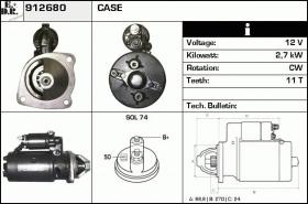 BKN 912680 - ARRANQUE CASE IH