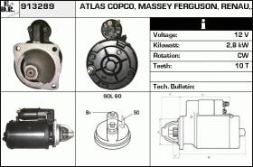 BKN 913289 - ARRANQUE ATLAS COPCO CASE JCB MASSE