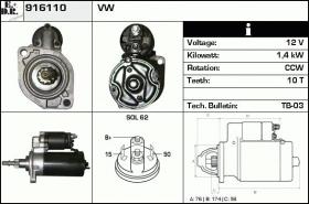 BKN 916110 - ARRANQUE VW,SEAT