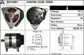 BKN 931691 - ALTERNADOR CASE IH JCB MASSEY FERGU
