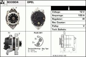 BKN 933904 - ALTERNADOR OPEL,VAUXHALL