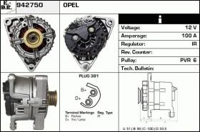 BKN 942750 - ALTERNADOR OPEL,VAUXHALL